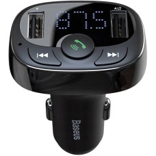Автомобильное FM-Модулятор Baseus T-Typed (S-09A) Car Bluetooth MP3 Player (CCMT000001) Black