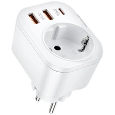Мережеве зарядний пристрій Gelius Moxie (GP-HC050 2USB) (QC3.0) + Type-C (PD20W) (Білий)