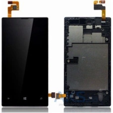 Дисплей з сенсорним екраном (модуль) Nokia 430 Lumia, чорний з рамкою