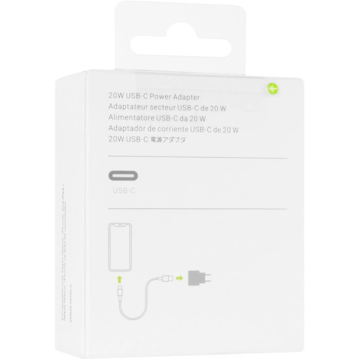 Мережеве зарядний пристрій Original Quality Type-C 20W (MHJE3ZM/A / MU7V2ZM/A) (box) (Білий / White)