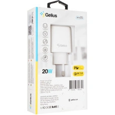 Мережеве зарядний пристрій Gelius Pro X-Duo (USB+Type-C) з кабелем Lightning (QC3.0/PD20/18W) (GP-HC014) (Білий \ White)