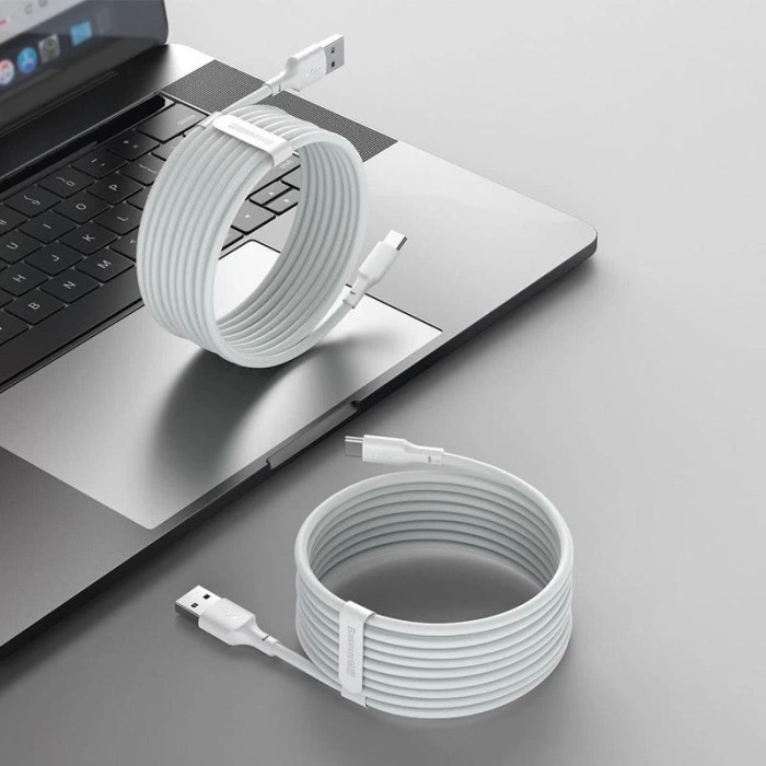 Кабель USB Baseus Simple Wisdom Data Cable Kit Type-C (2PCS/Set) (TZCATZJ-02) (1.5m) (Білий / White)
