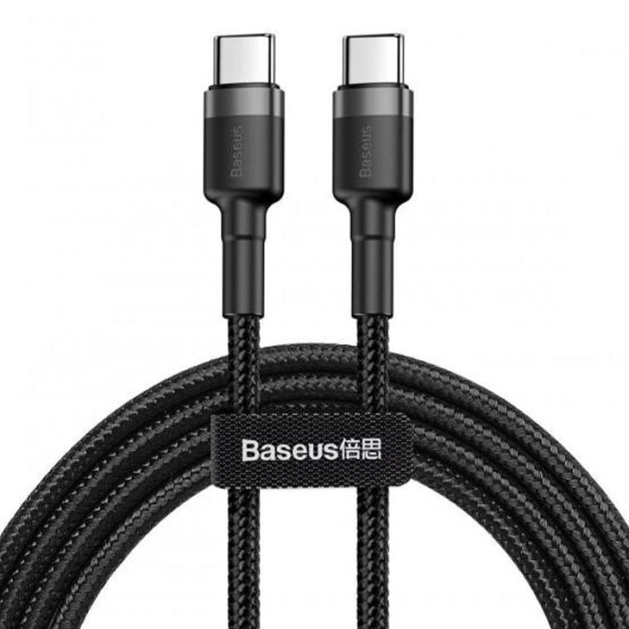Кабель USB Baseus Cafule Type-C/Type-C (CATKLF-HG1) (2m) (Чорний \ Black)