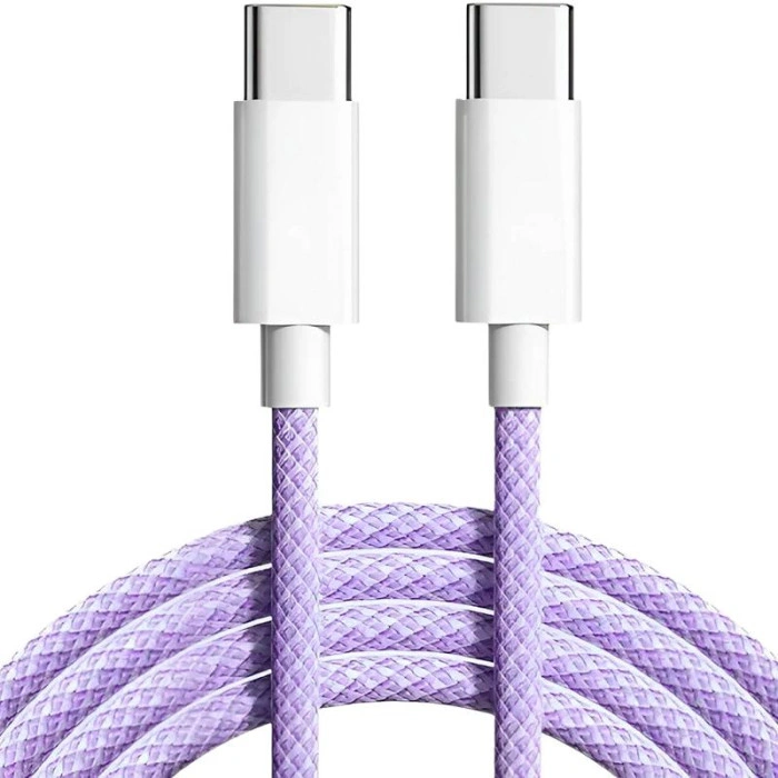 Кабель Original Quality Type-C/Type-C (Woven) (box) 1m, Purple