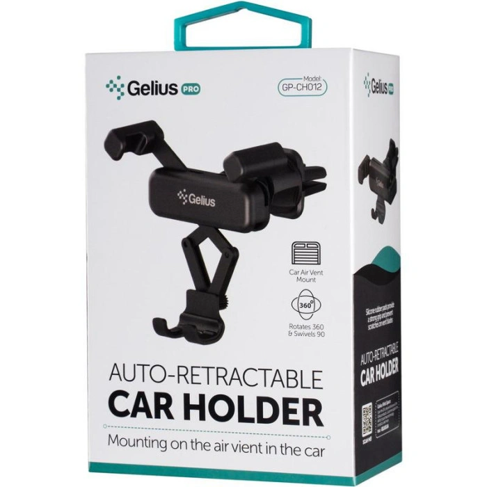 Автотримач в дефлектор Gelius Pro (GP-CH012) (Чорний / Black)