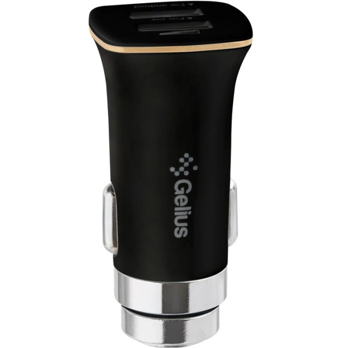 Автомобільне зарядний пристрій Gelius Pro Apollo GP-CC01 2USB 3.1A 15W + Cable Type-C Black