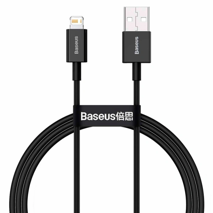 Кабель USB Baseus Superior Series Lightning (2.4A/1m) (CALYS-A01), Black