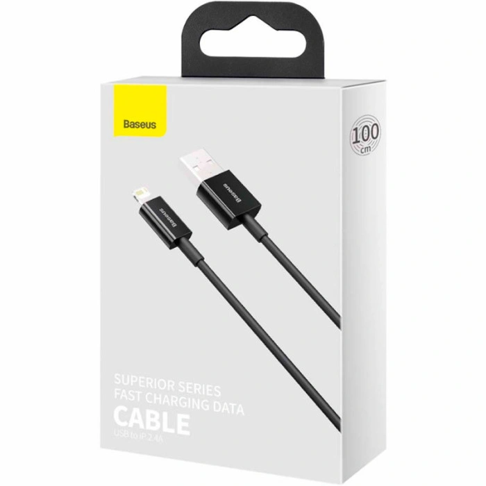 Кабель USB Baseus Superior Series Lightning (2.4A/1m) (CALYS-A01), Black