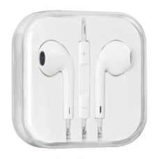 Провідні навушники HF iPhone 5 White з регулятором гучності