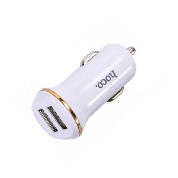 Автомобільне зарядний пристрій Hoco Z1 2USB, 2.1A White
