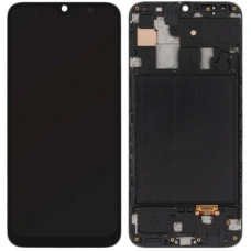 Дисплей з сенсорним екраном (модуль) Samsung A305 A30 2019, чорний з рамкою, OLED
