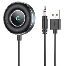 Автомобильное FM-Модулятор BOROFONE BC58 Gamble (USB+Jack 3,5mm) (Metal gray)