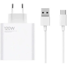 Мережеве зарядний пристрій Xiaomi 120W USB-A + з кабелем Type-C (VCA7GACH) Білий